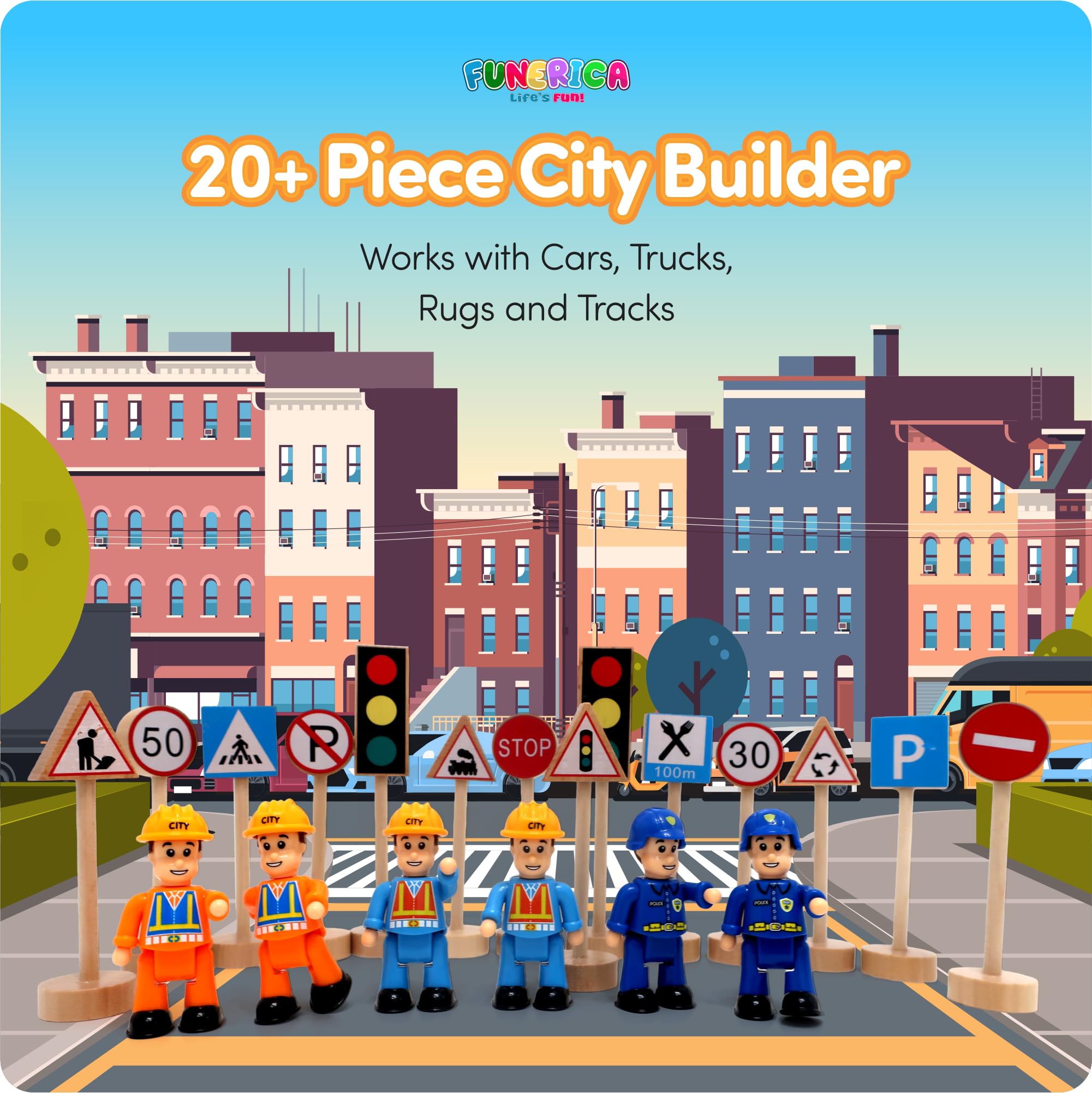 FUNERICA police figure joins the city crew for brave, civic play