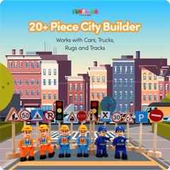 FUNERICA police figure joins the city crew for brave, civic play