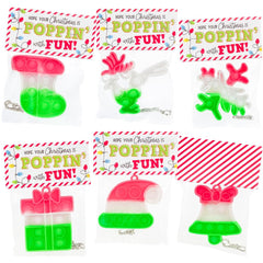 Funeta Christmas Pop It pack with festive designs for classroom prizes and stocking stuffers.
