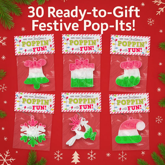Funeta Christmas Pop It bubbles provide tactile fun during holiday activities at desks.