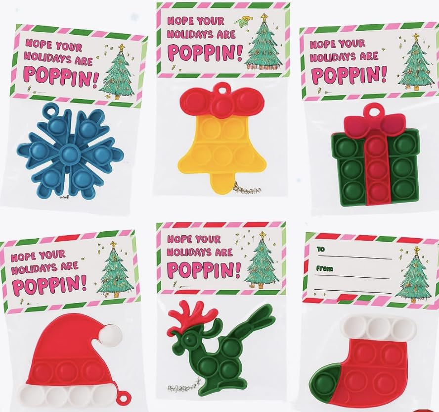Funeta Pop It Christmas pack 30 festive designs for easy gifting and classroom fun.