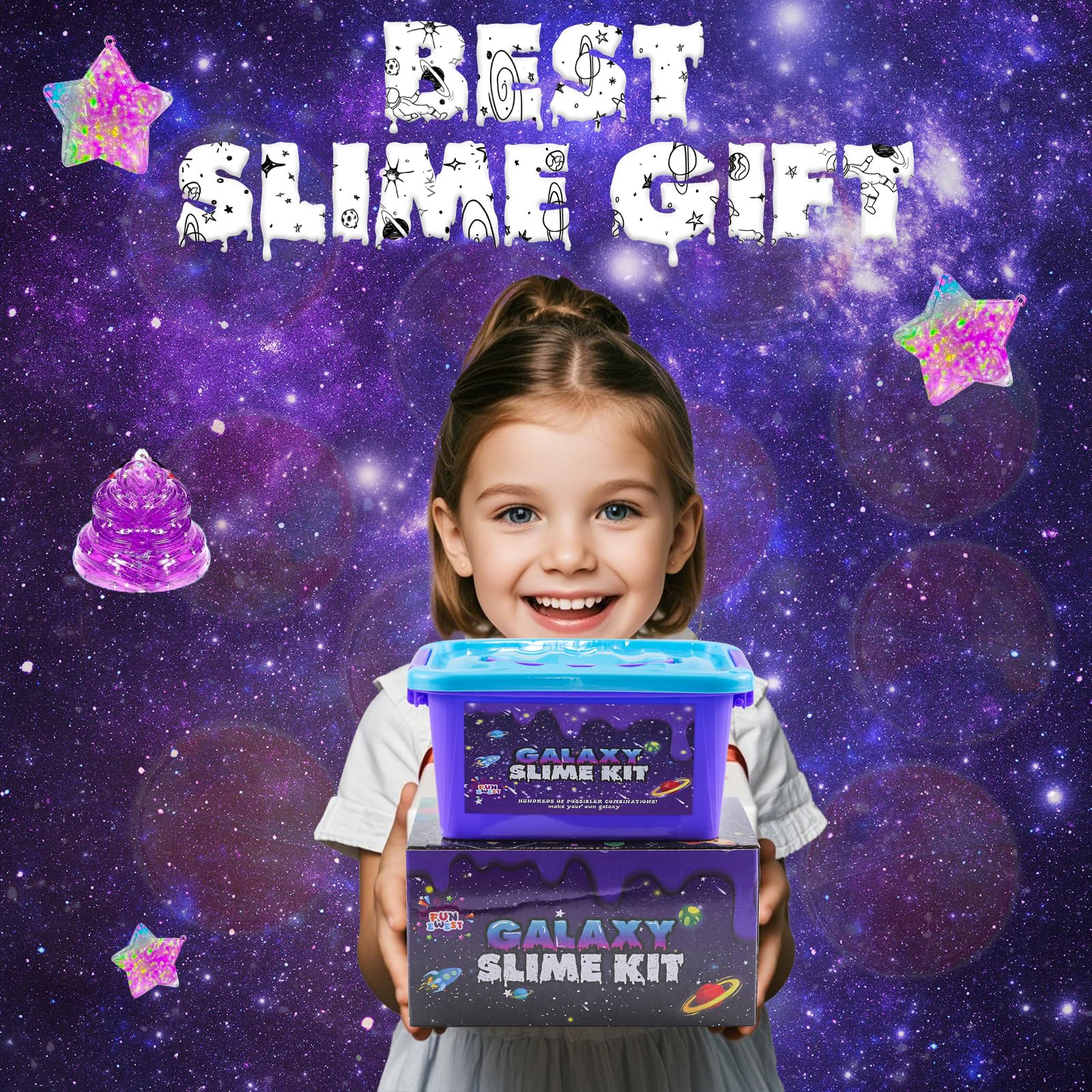 Funewest slime kit storage box keeps supplies organized and portable