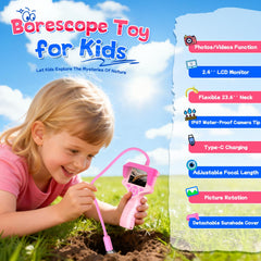 FunforFun borescope snake camera sun visor clears screen under bright sun.