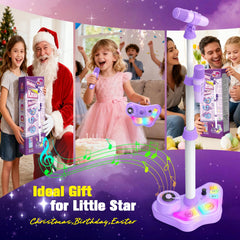 Family-friendly party scene with kids singing together.