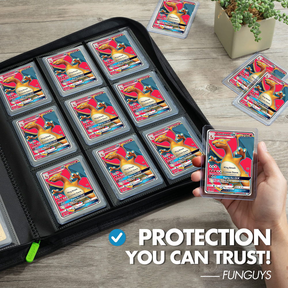 FunGuys Toploader Binder 9-pocket layout organizes up to 252 cards neatly