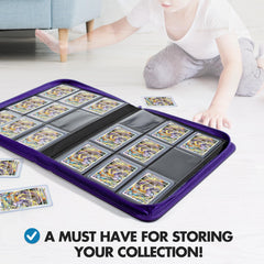 FunGuys Toploader Binder on-desk display demonstrates tidy card organization.