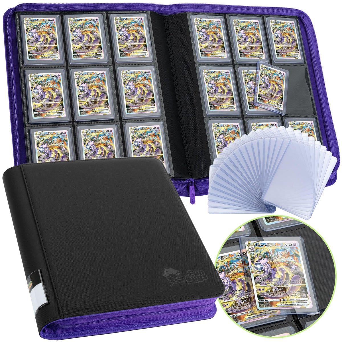 FunGuys Toploader Binder cover close-up showing durable exterior for long-lasting storage.