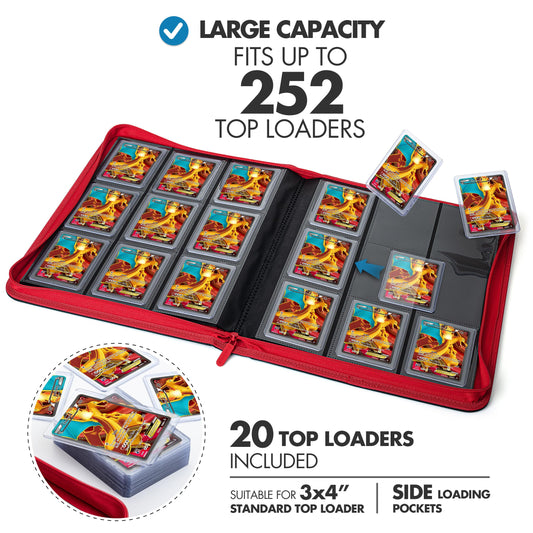 FunGuys Toploader Binder spine design protects cards during transport