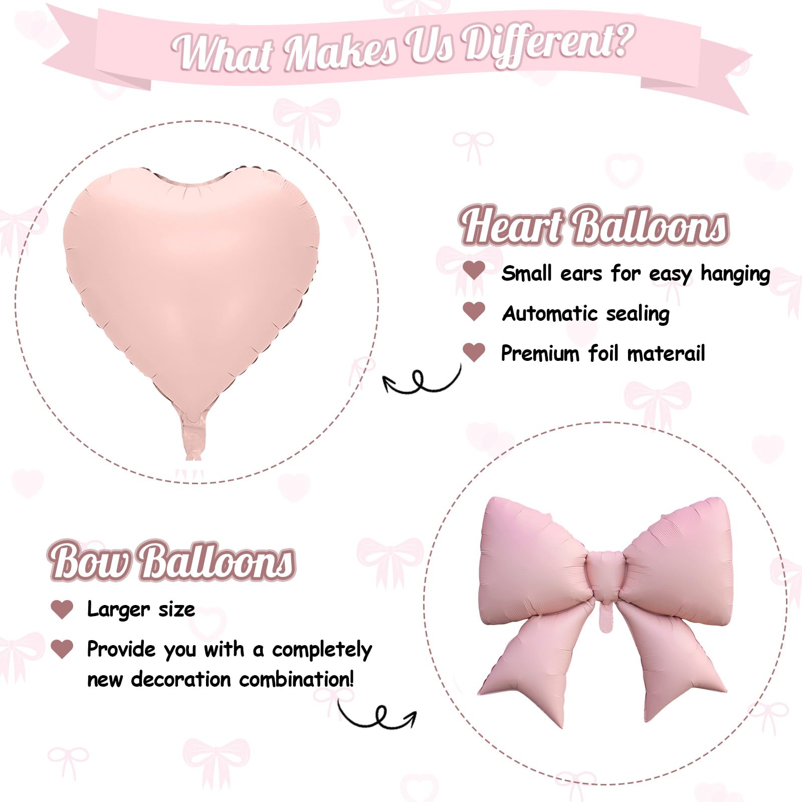 FunHot black heart balloons add bold contrast to pink-themed events.