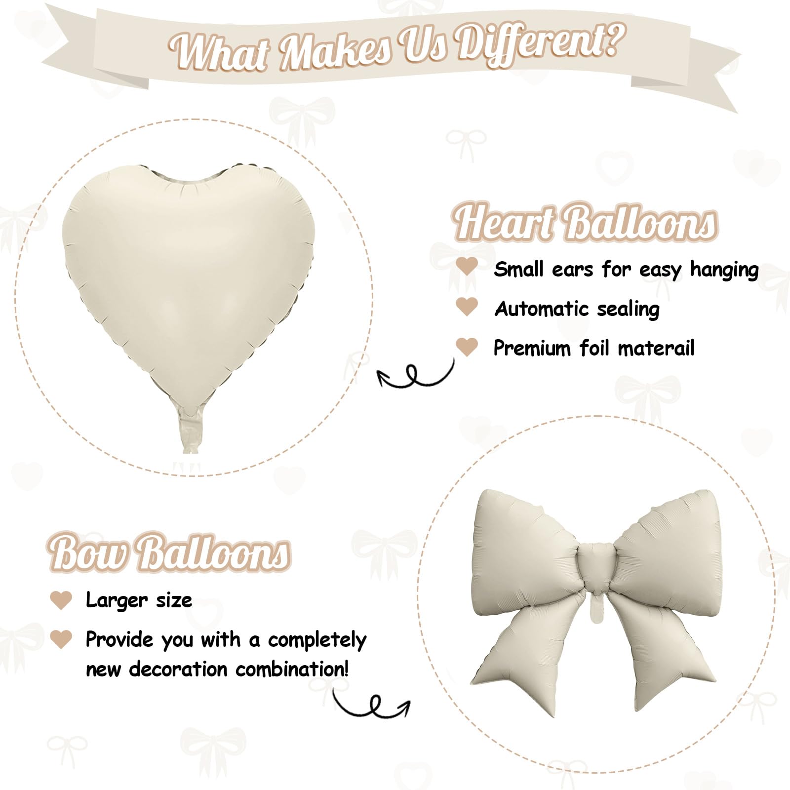 FunHot brown heart balloons 18 inch complement chic party backdrops