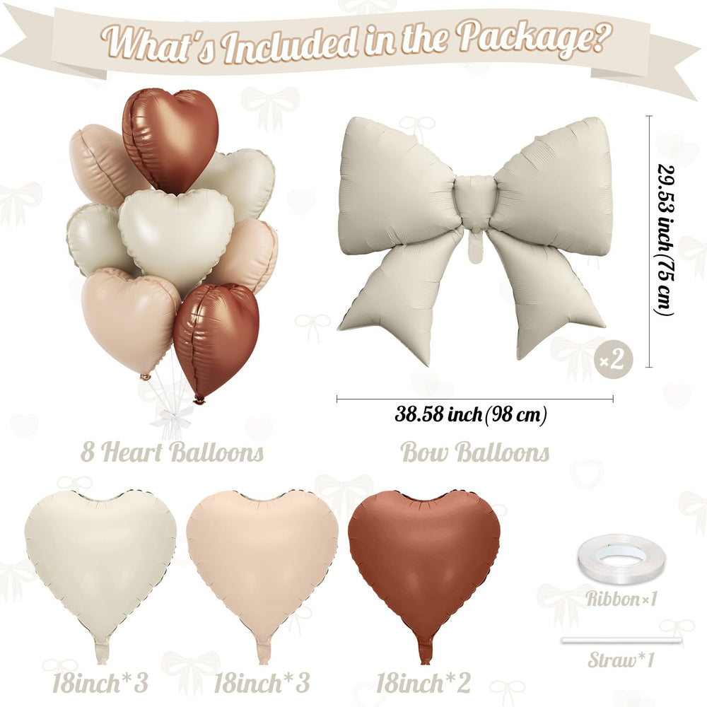 FunHot caramel heart balloons 18 inch ideal for romantic baby showers