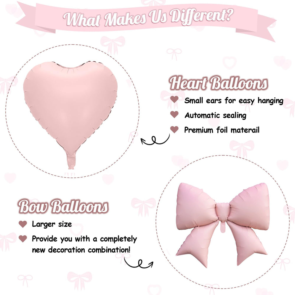 FunHot cream heart balloons provide a subtle romantic backdrop