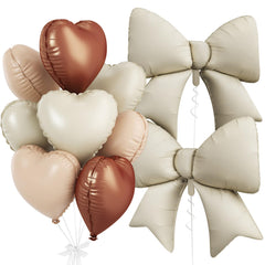 FunHot cream heart balloons 18 inch for elegant wedding or Valentine decor
