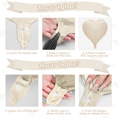 FunHot elegant party backdrop ideas featuring cream and brown balloons