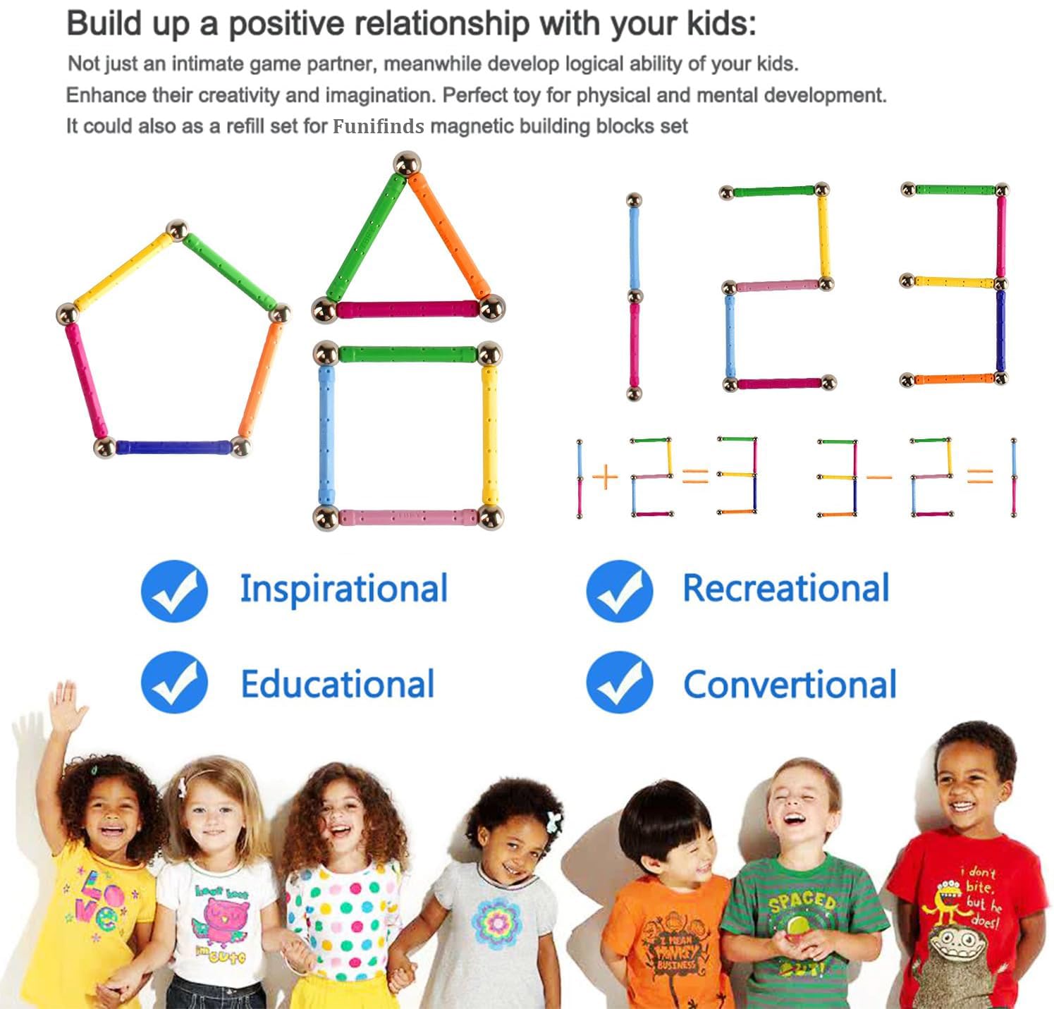 Funifinds educational toy set ideal for STEM learning and problem solving.