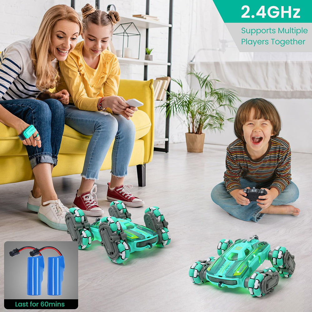FUNiOi 8WD RC car tracks attached enable tank like action