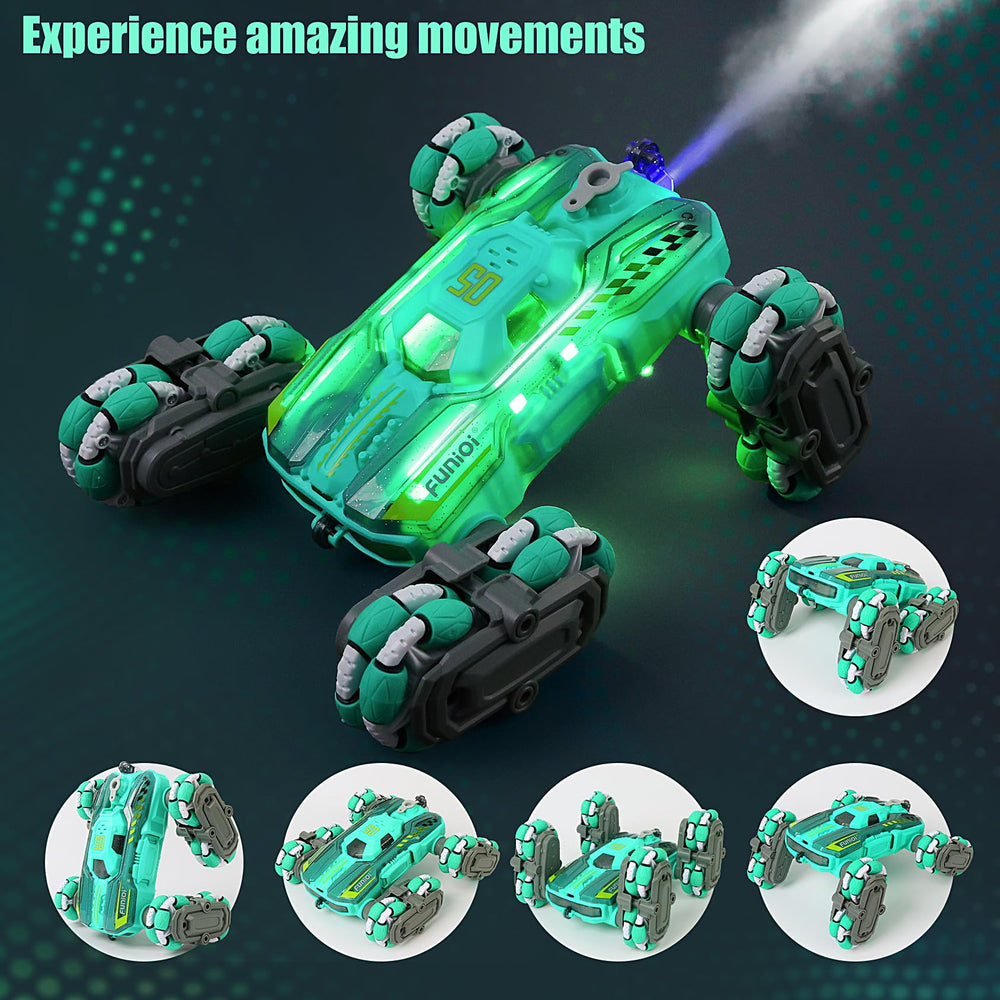 FUNiOi RC car tank mode with tracks promotes imaginative off road adventures