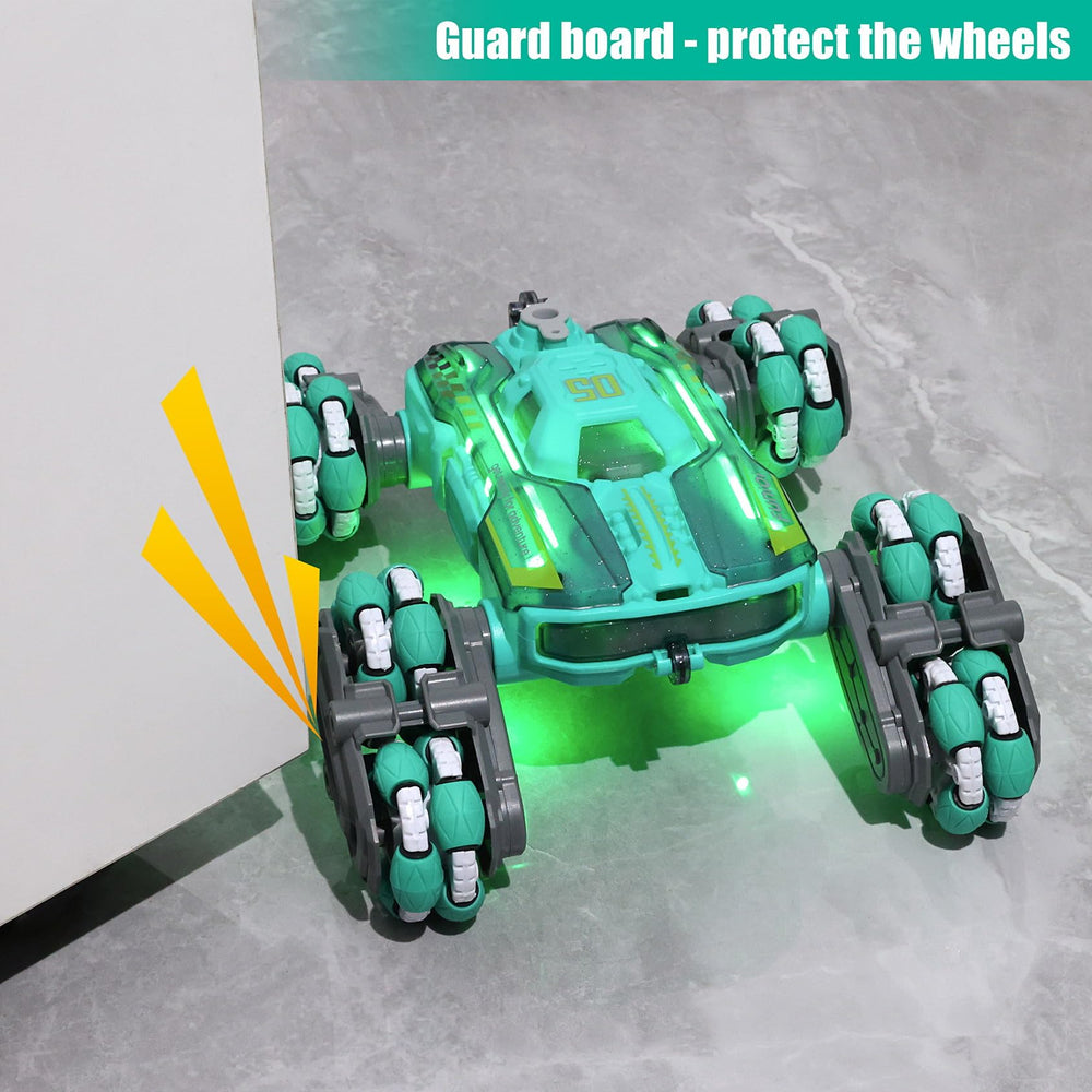FUNiOi RC stunt car gesture sensing remote demonstrates interactive control for kids