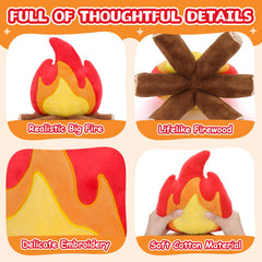 FunisFun Campfire Plush Decor brightens a living room ambiance.