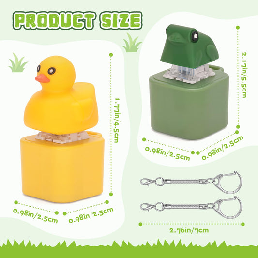 FunisFun croaking frog keychain with LED light and sound.