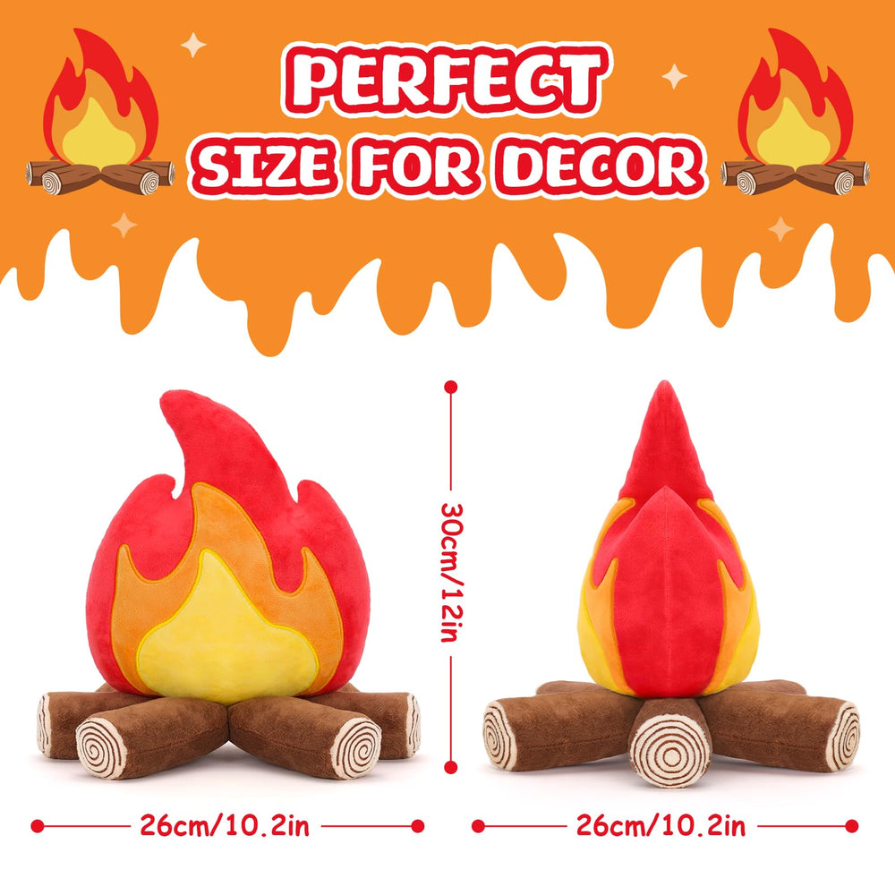 FunisFun Fake Fire Plush Pillow close-up showing soft comfort.