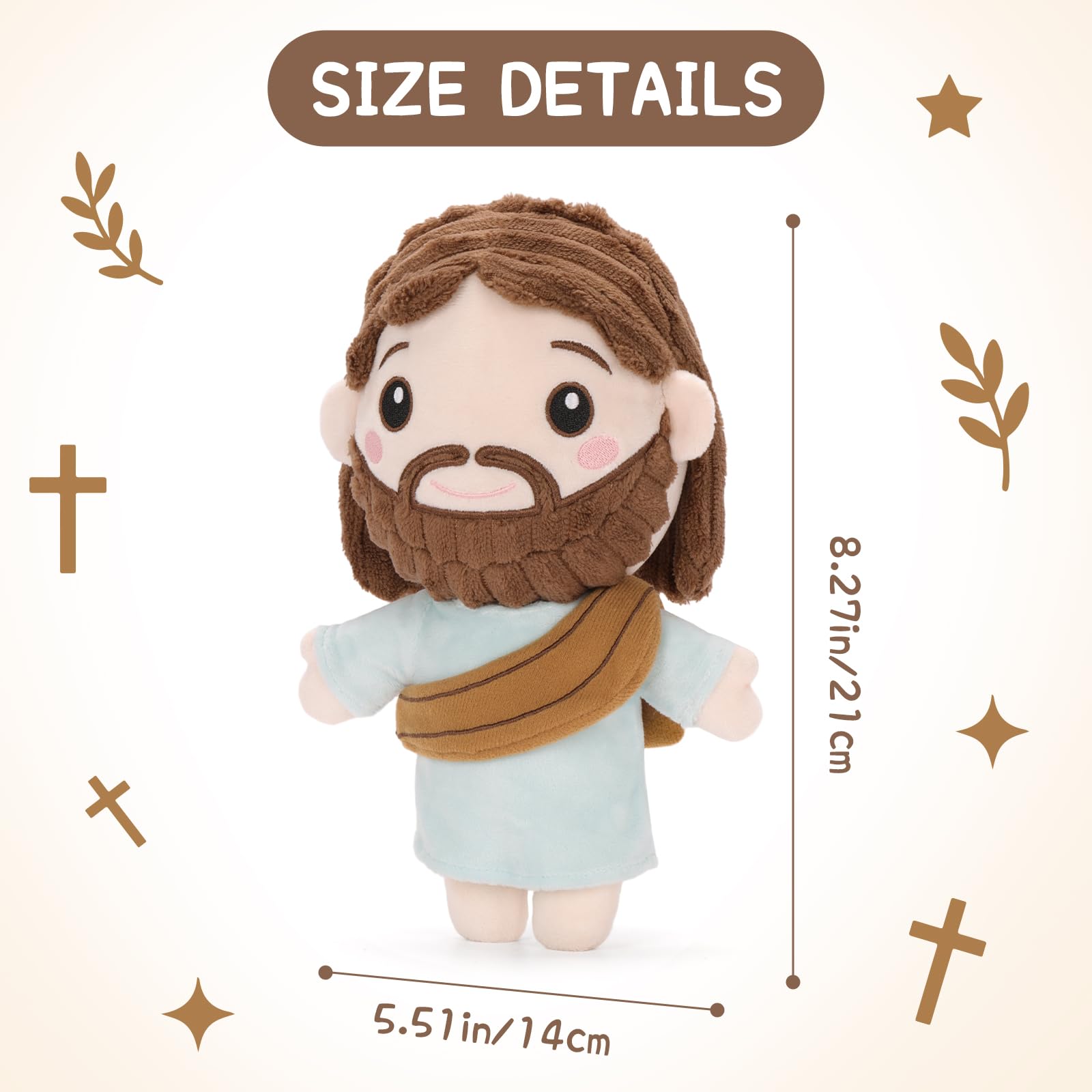 FunisFun Jesus plush in soft fabric, ideal for gentle play and cuddles.