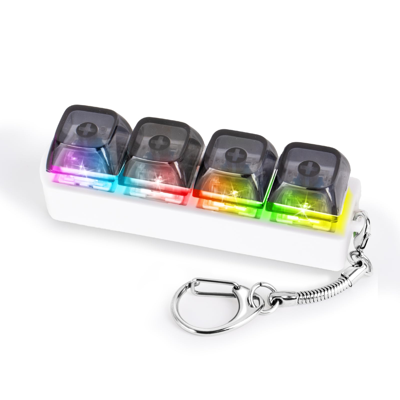 FunisFun keyboard fidget buttons close-up showing tactile click action