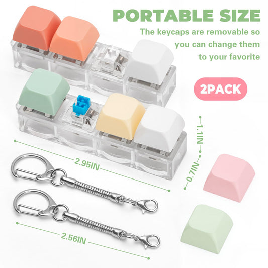 FunisFun green keyboard fidget key with satisfying click for focus