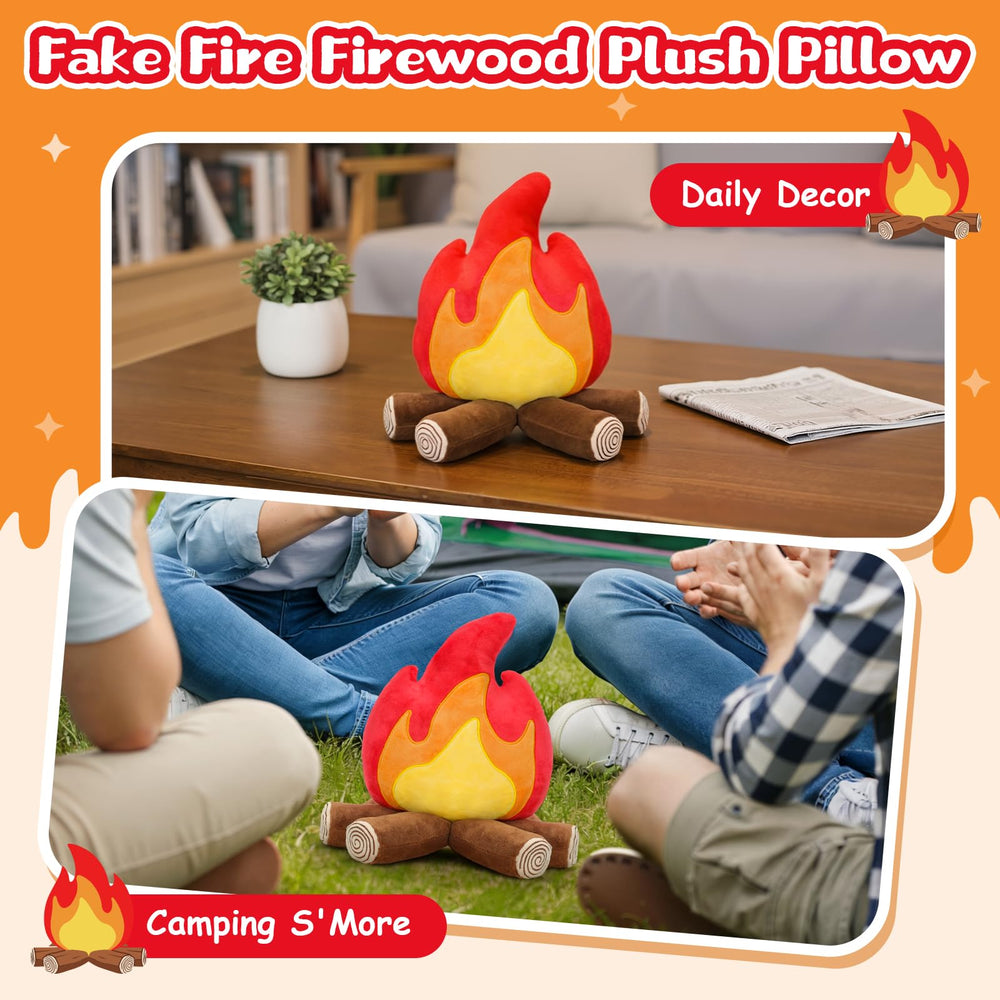 FunisFun Campfire Plush in an office space for cozy breaks.
