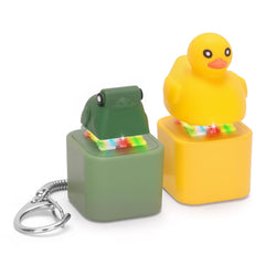 FunisFun quacking duck keychain with on-the-go auditory feedback.