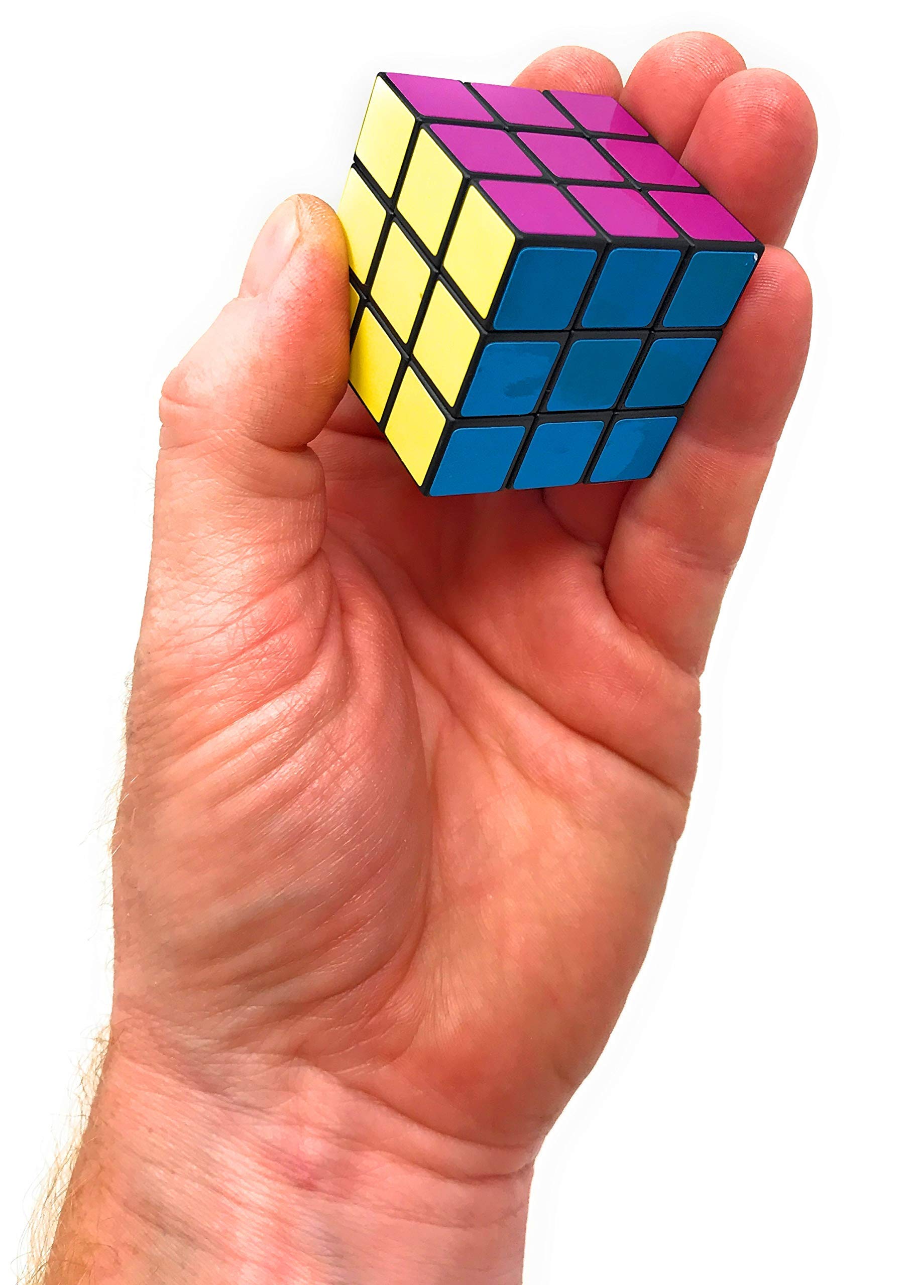 Funiverse bulk 24-pack puzzle cubes in hands, beginner-friendly 3x3 configuration.