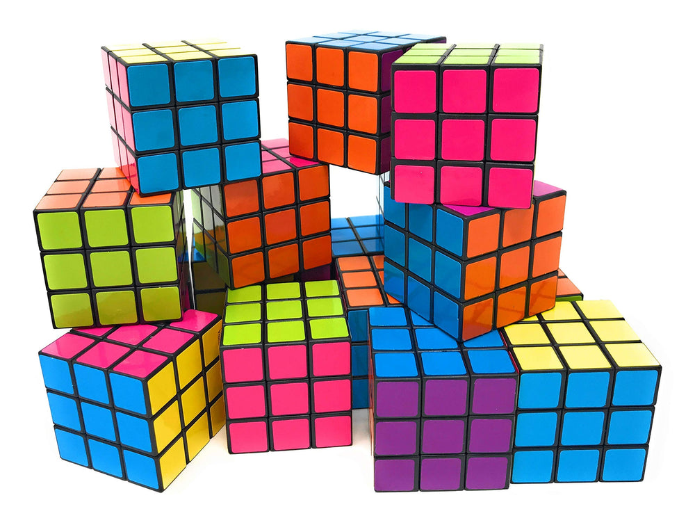 Funiverse Speed Magic Puzzle Cubes — colorful close-up, ideal for classroom prizes and fidget-friendly play.