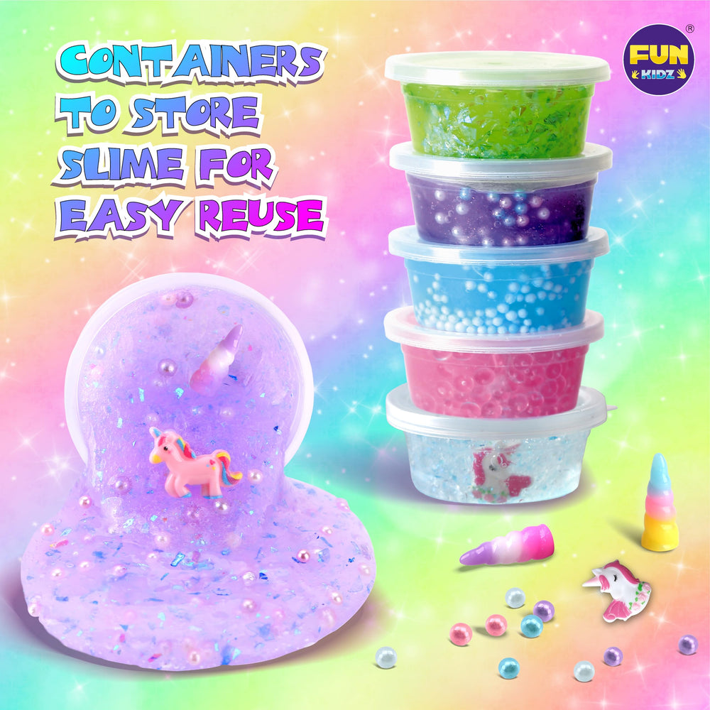 FUN KIDZ Clear Slime Base offers a glossy, transparent option for blends