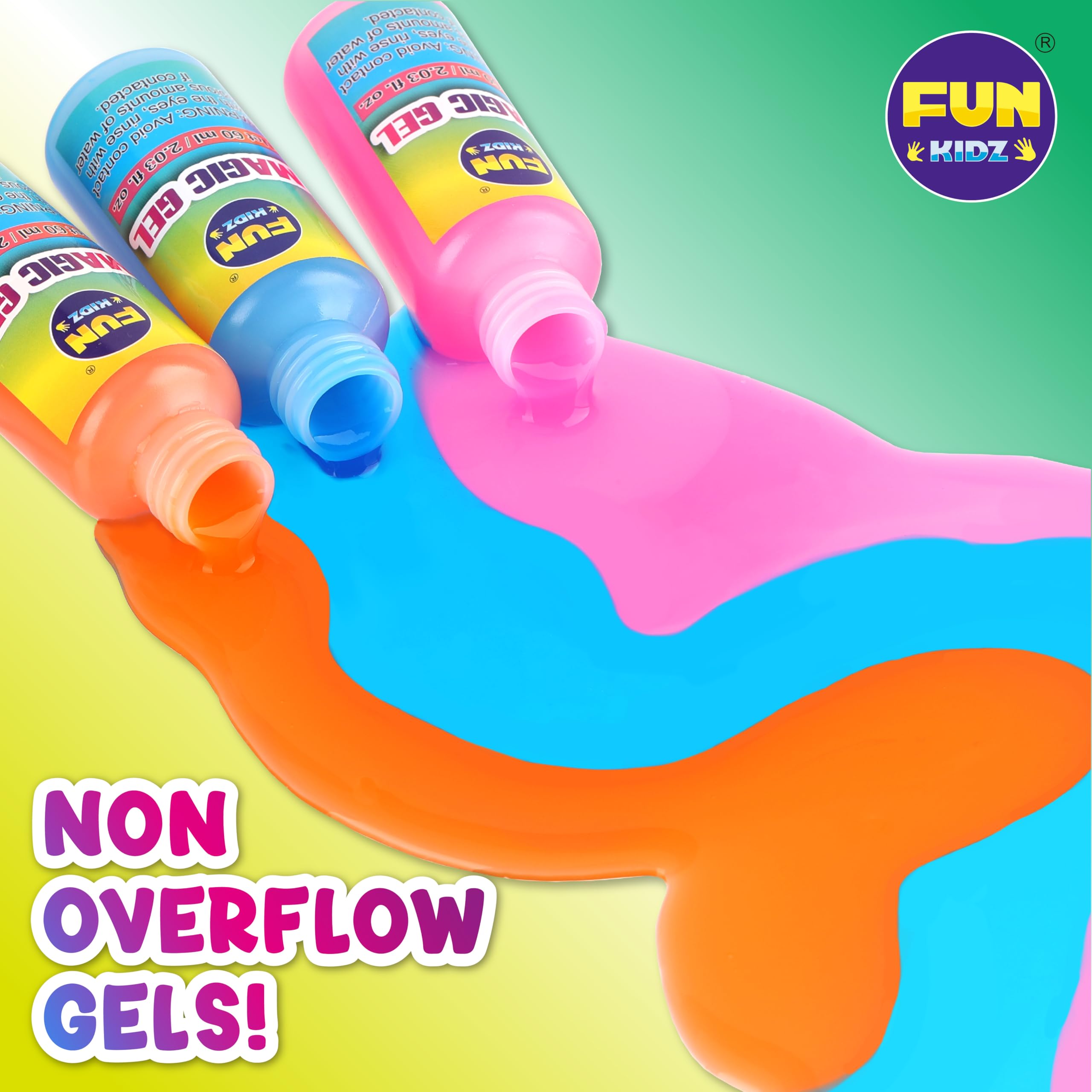 FUN KIDZ Create Water Fairies with colorful gels during playful imagination.