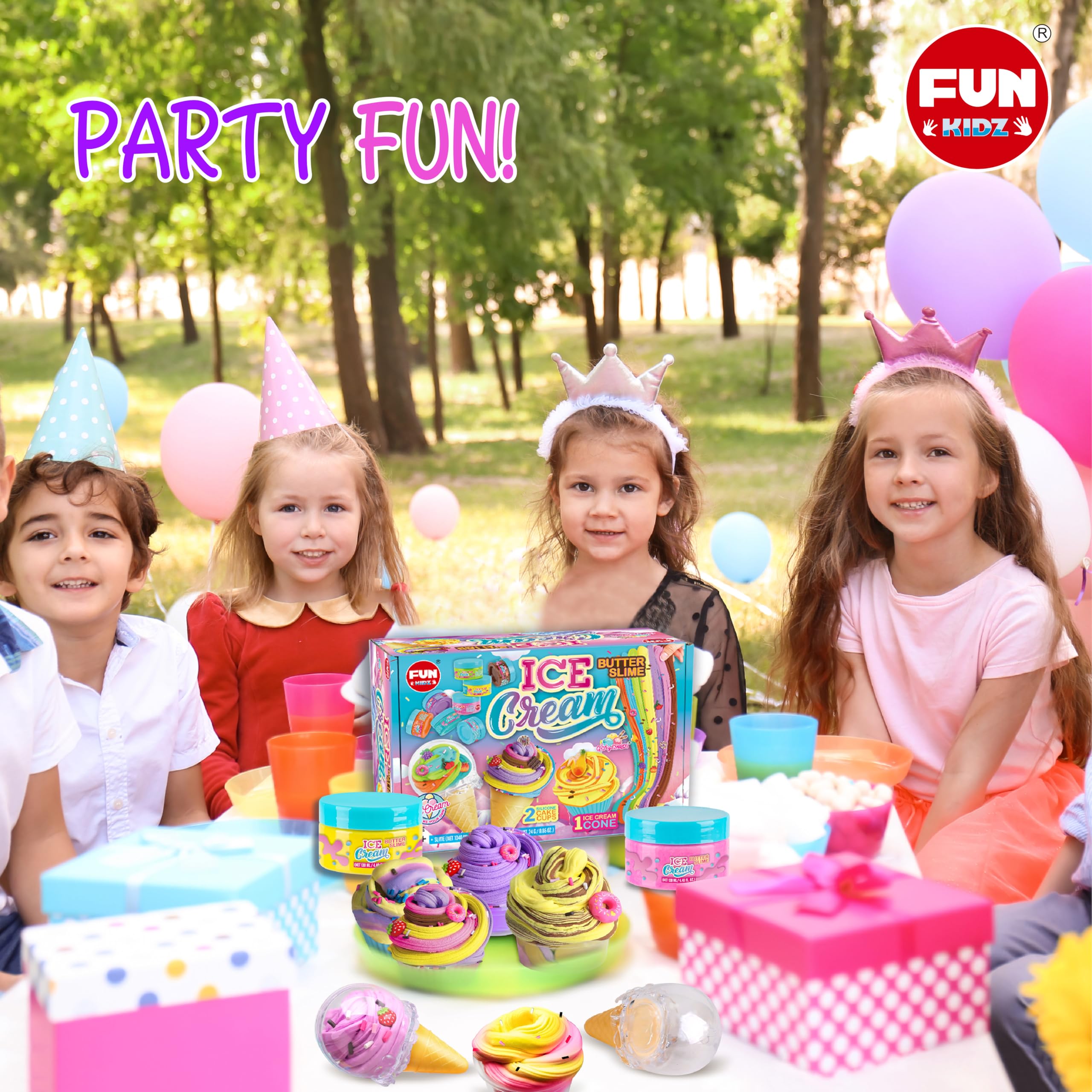 FUN KIDZ family slime activity boosts creative bonding.