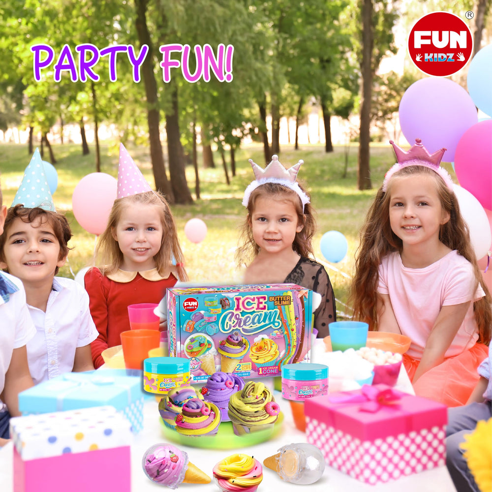FUN KIDZ family slime activity boosts creative bonding.