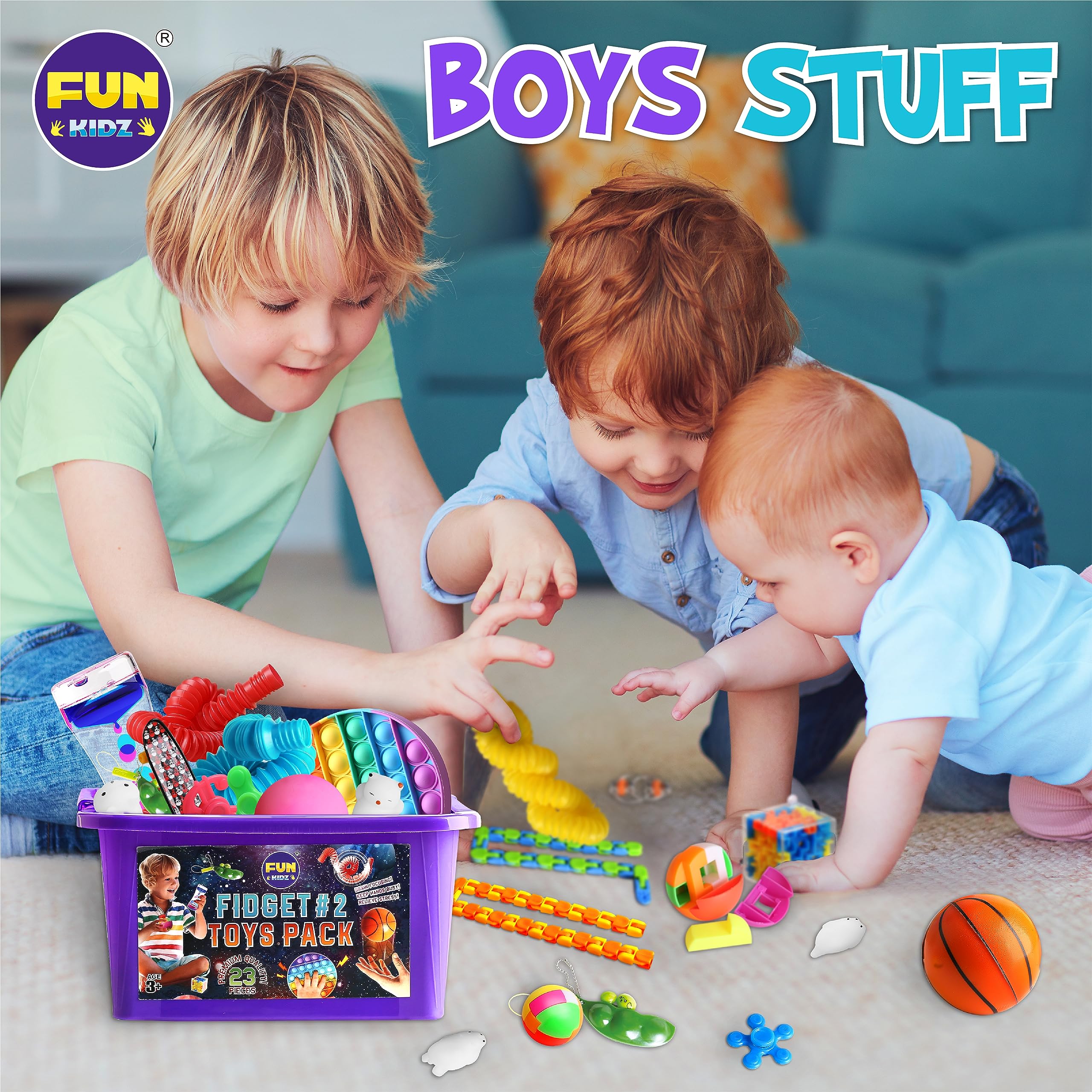 FunKidz colorful fidgets set for kids ages 4-12