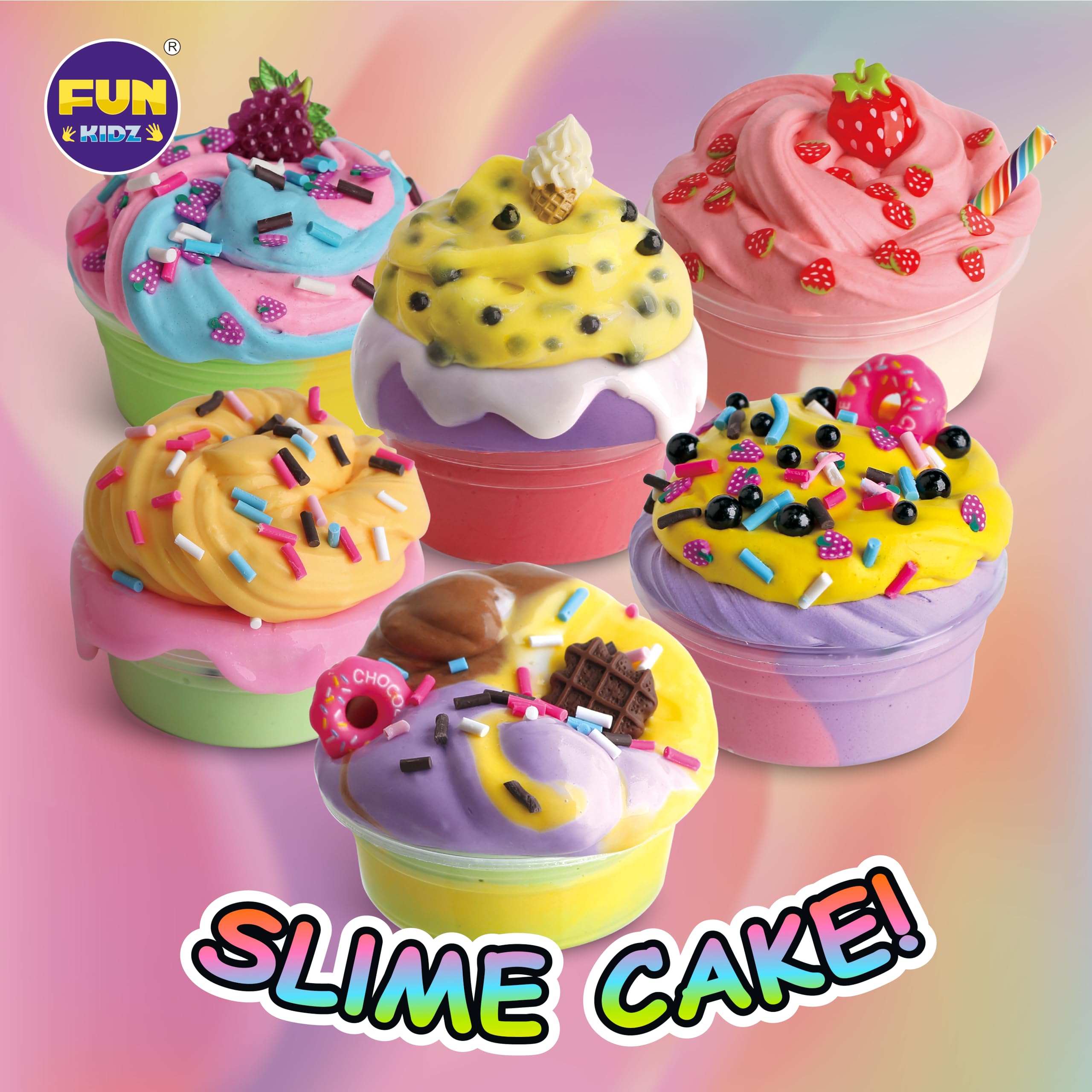 Funkidz fruit slices strawberry grape for fun texture accents in slime