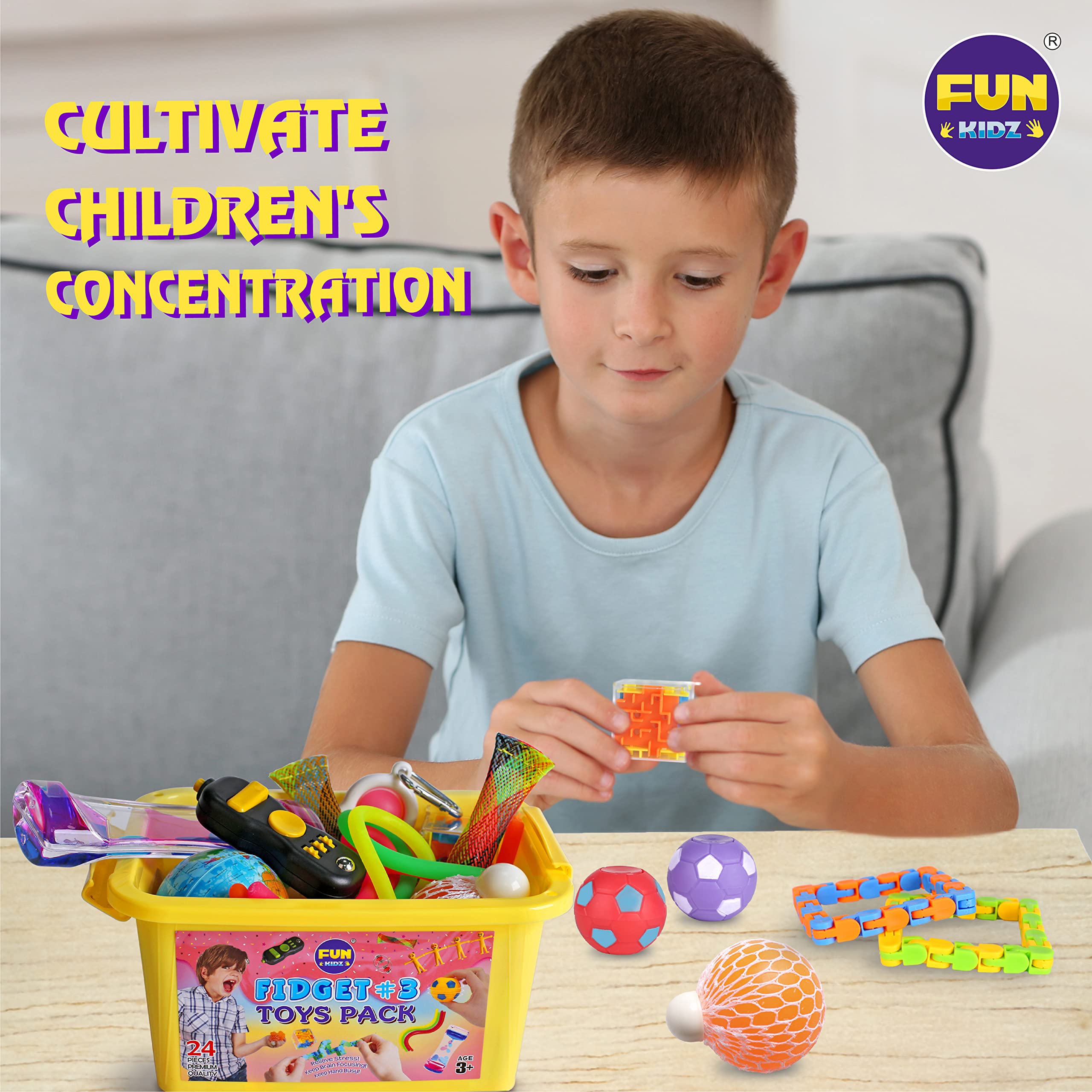 FUN KIDZ Gift Fidget Box fidget pad invites tactile exploration and stress relief