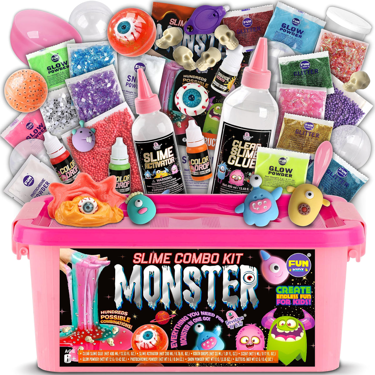 FUN KIDZ Halloween Monster Slime Kit packaging for creative play and inspiration