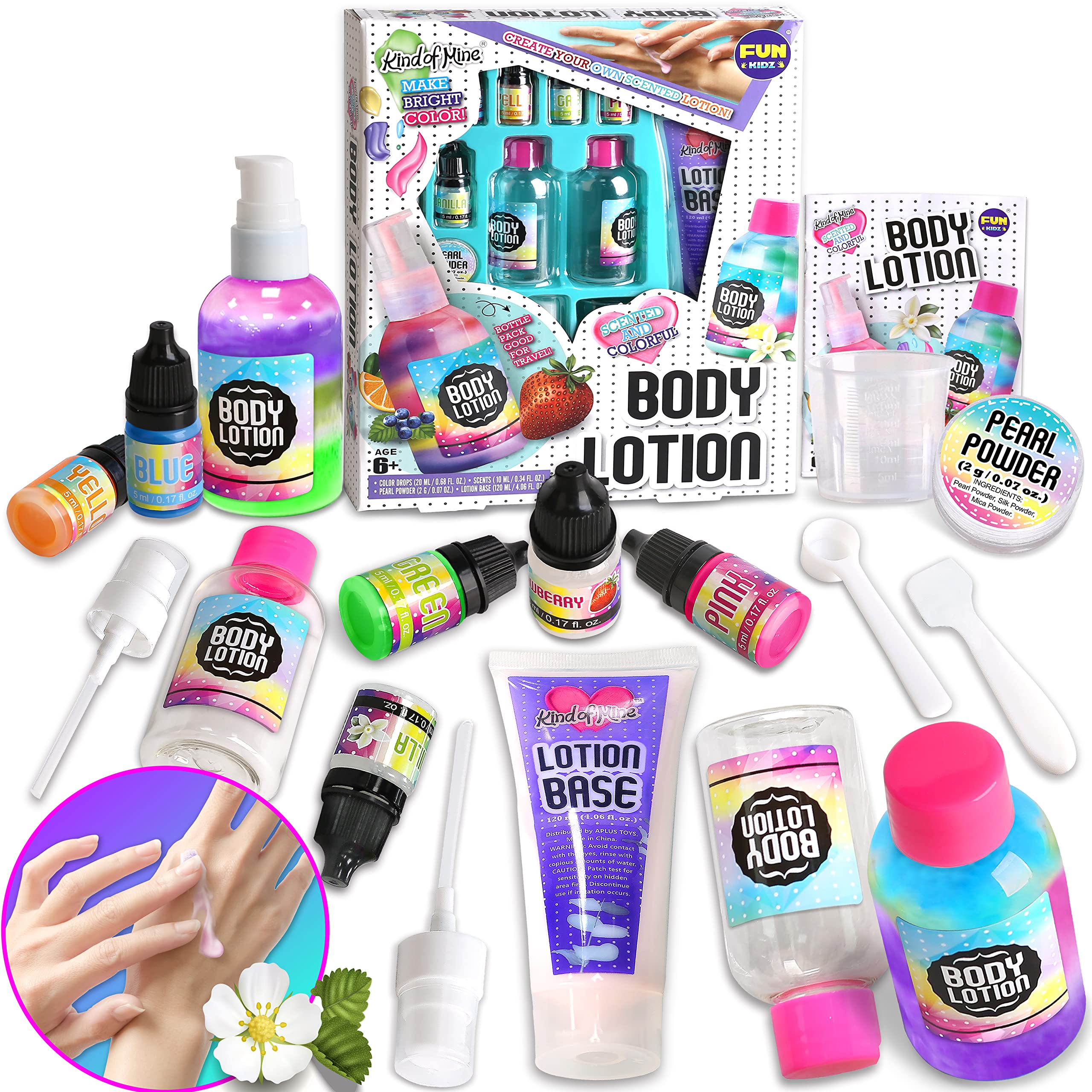 FunKidz kid body lotion making kit front view for DIY cosmetics and creative play