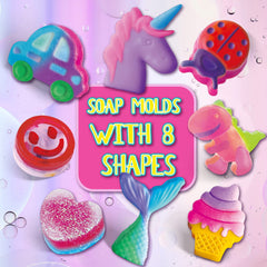 FunKidz Kid Soap Kit mermaid tail shape for colorful experiments.