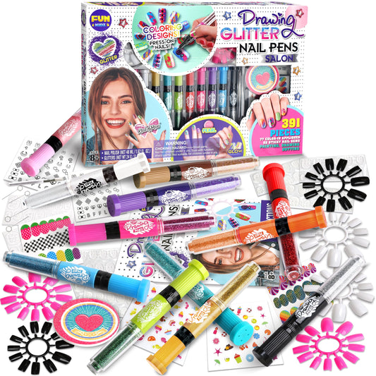 FUN KIDZ glow-in-the-dark nail pens inspire bold nighttime nail art.