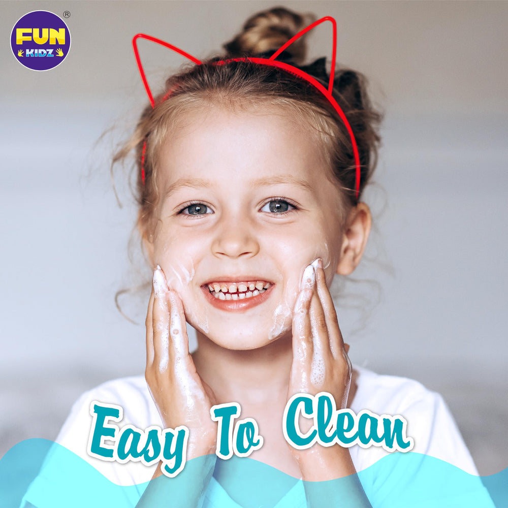 FUN KIDZ makeup brushes set designed for gentle, kid-friendly application.