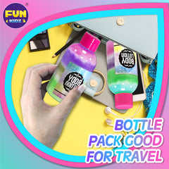 FunKidz mixing bowl and spatula for safe, kid-friendly lotion crafting