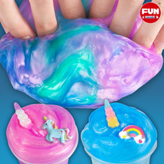 Funkidz Neon Soft Stretchy Slime highlights vibrant color and flexible shaping.