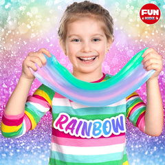 Funkidz Premade Tri-color Slime Bottles offer soft texture and mess-free fun.