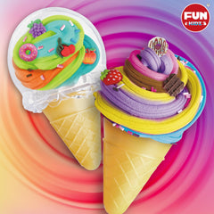 FUN KIDZ soft stretchy slime invites fold, squeeze, twist.