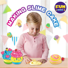 FUN KIDZ squishy cupcake slime kit stirring tools, makes mixing easy for young makers