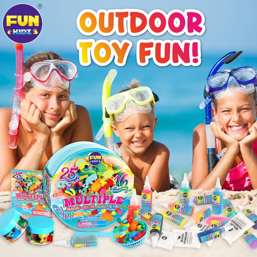 FUN KIDZ Storage Cans and Collection Net help organize craft supplies after play.